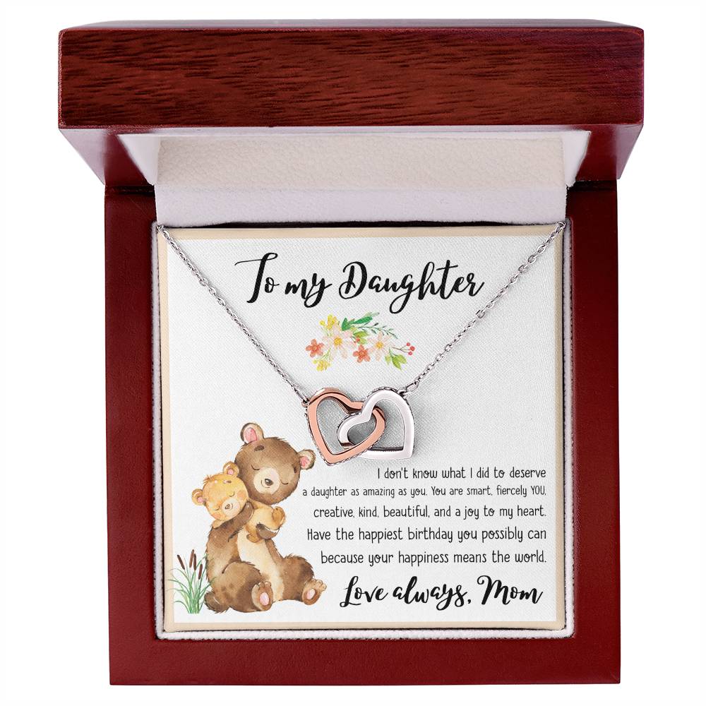 Joy To My Heart - Best Gift For Daughter Interlocking Hearts Necklace