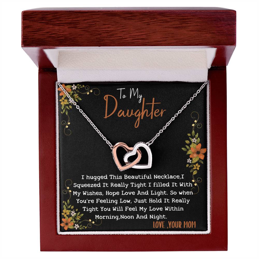 Gift For Daughter Interlocking Hearts Necklace