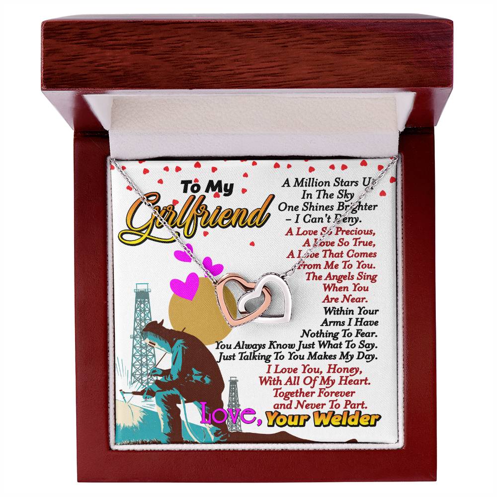 Welder'S Girlfriend - Interlocking Heart Necklace Interlocking Hearts Necklace