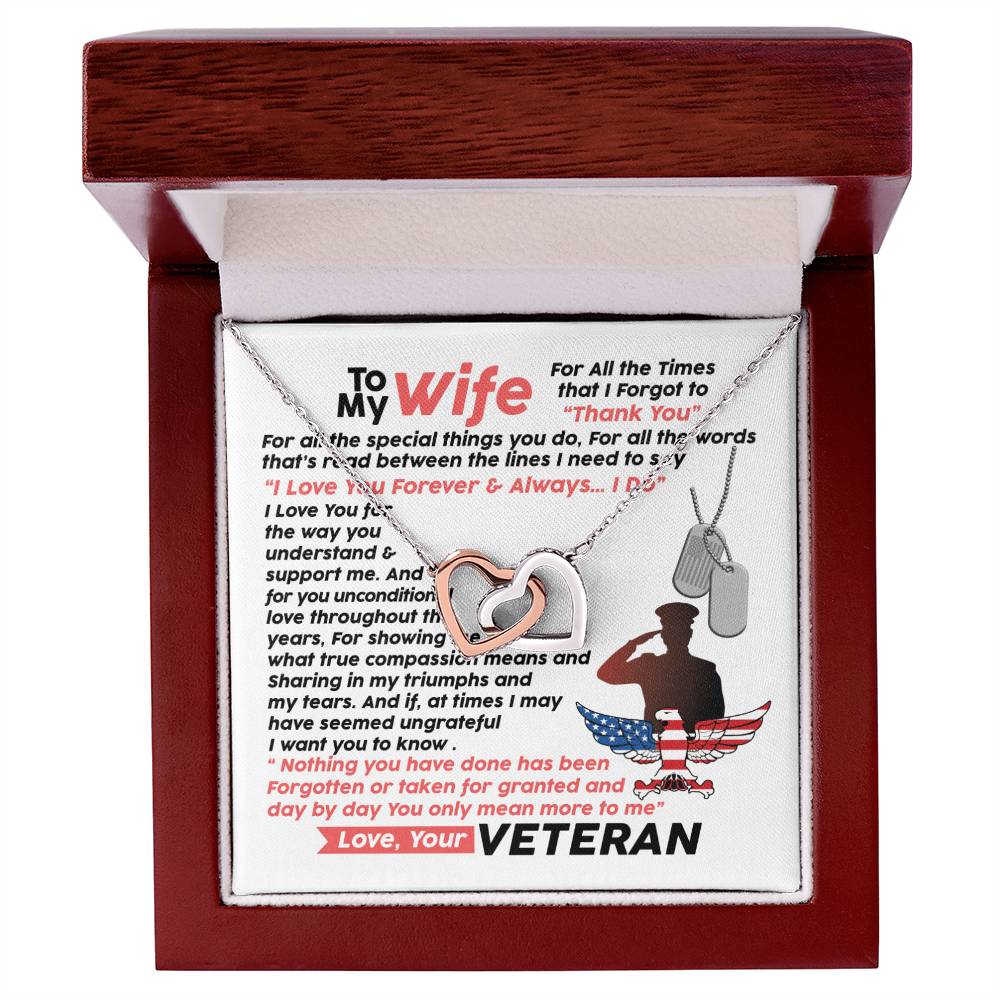 Veteran'S Wife - Interlocking Heart Necklace Interlocking Hearts Necklace