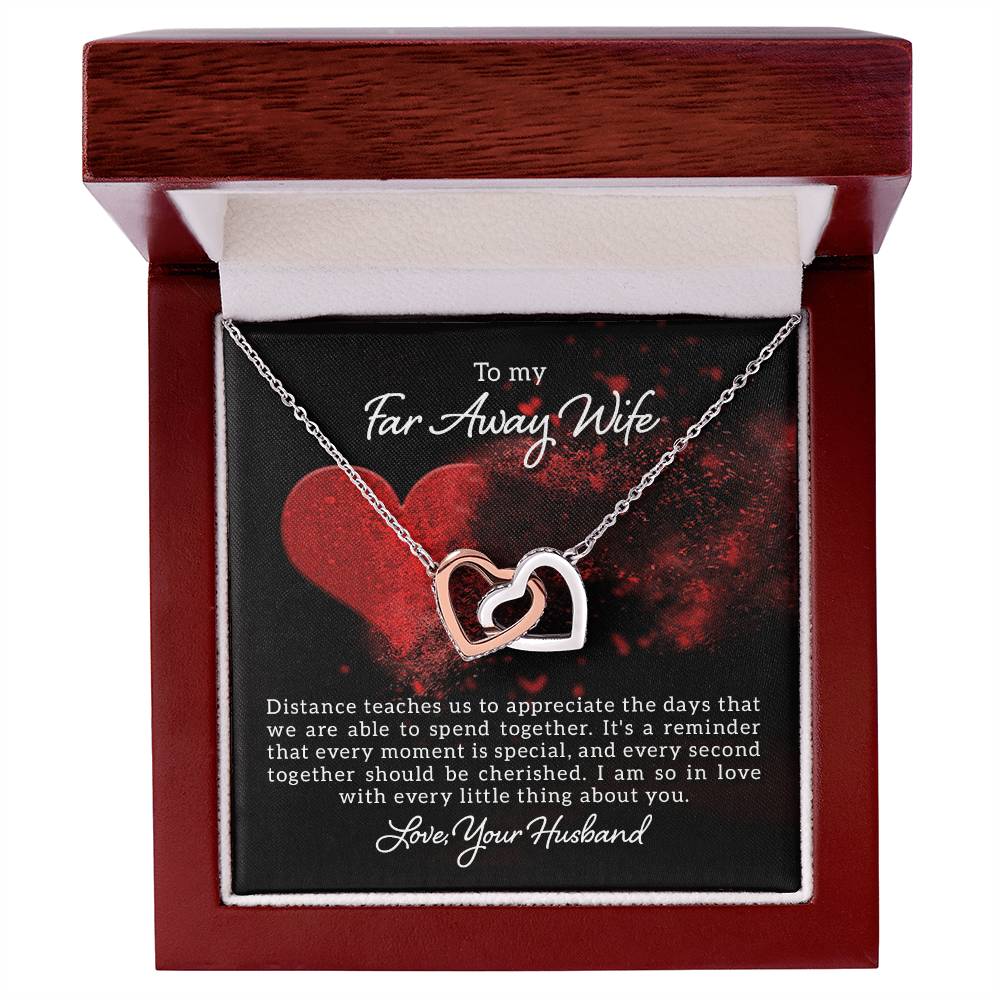 To My Wife Necklace Anniversary Gift For Wife Birthday Gift For Wife Gift For Wife Necklace For Wife Gift For Wife Birthday Interlocking Hearts Necklace