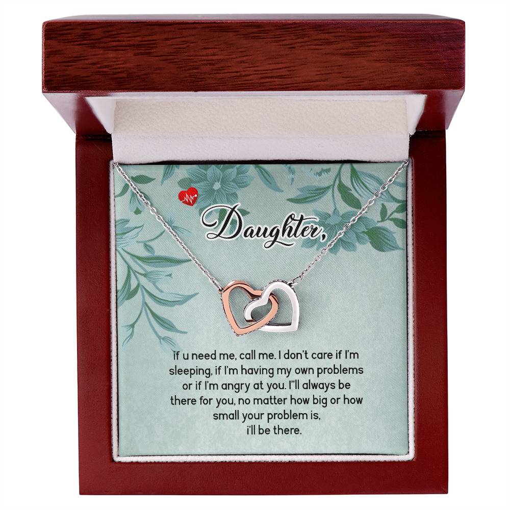 To My Daughter - Interlocking Hearts Necklace6
