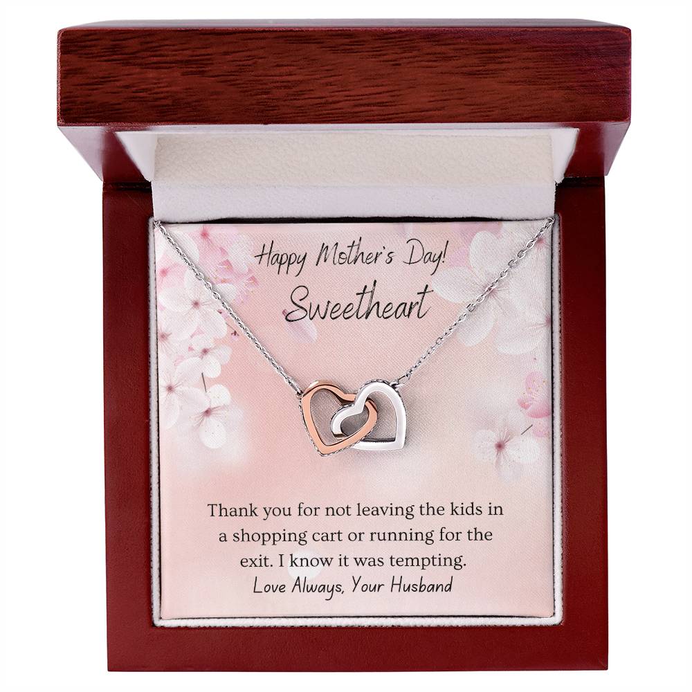 From Husband To Wife A Love Bond Interlocking Hearts Necklace