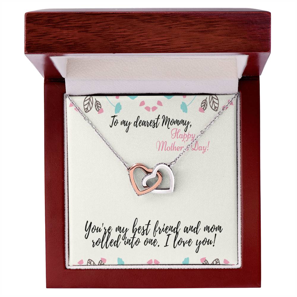 Mother'S Day Gift For Mom - Love You Mom For Forever Love Interlocking Hearts Necklace