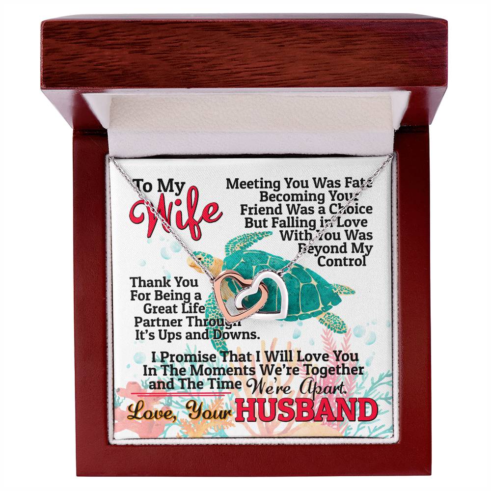 Gift For Wife - Interlocking Heart Necklace Interlocking Hearts Necklace