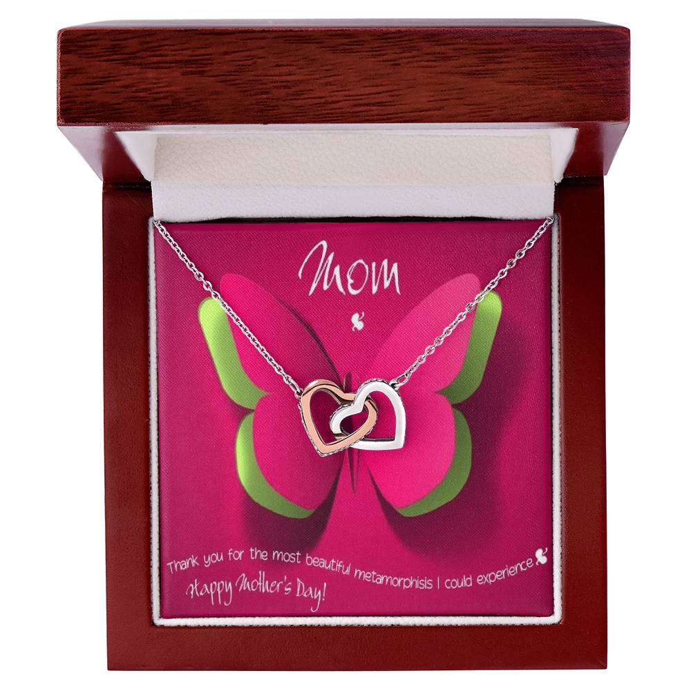 To My Mom Interlocking Hearts Necklace