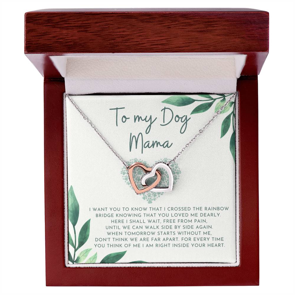 4. Dog Mama Interlocking Hearts Necklace