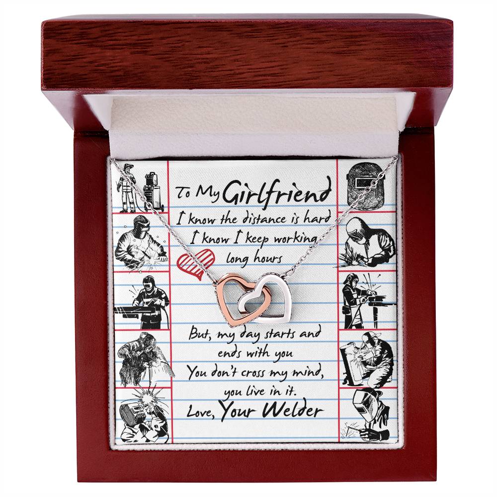 Welder'S Girlfriend - Interlocking Heart Necklace Interlocking Hearts Necklace