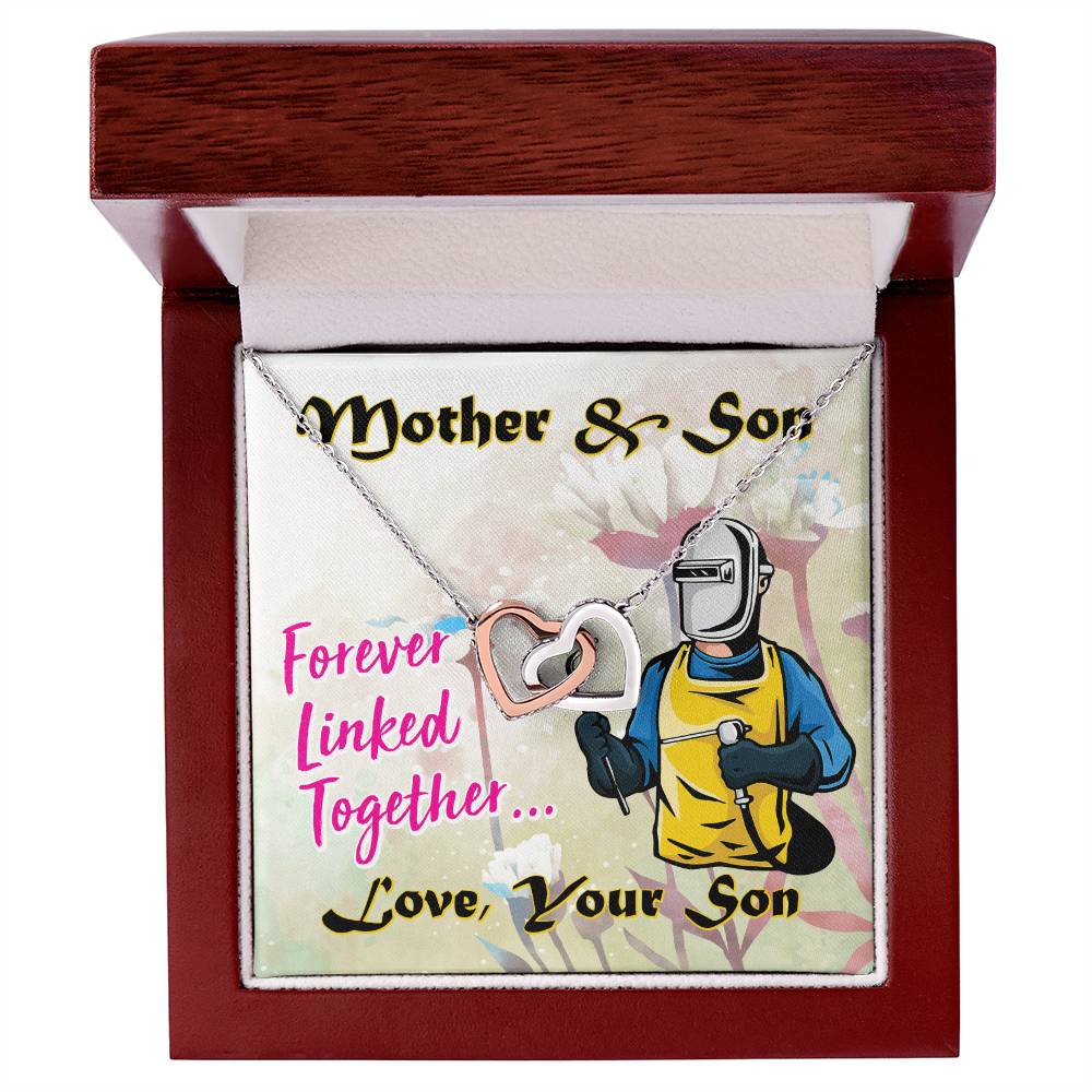 Gift For Mom- Interlocking Heart Necklace Interlocking Hearts Necklace