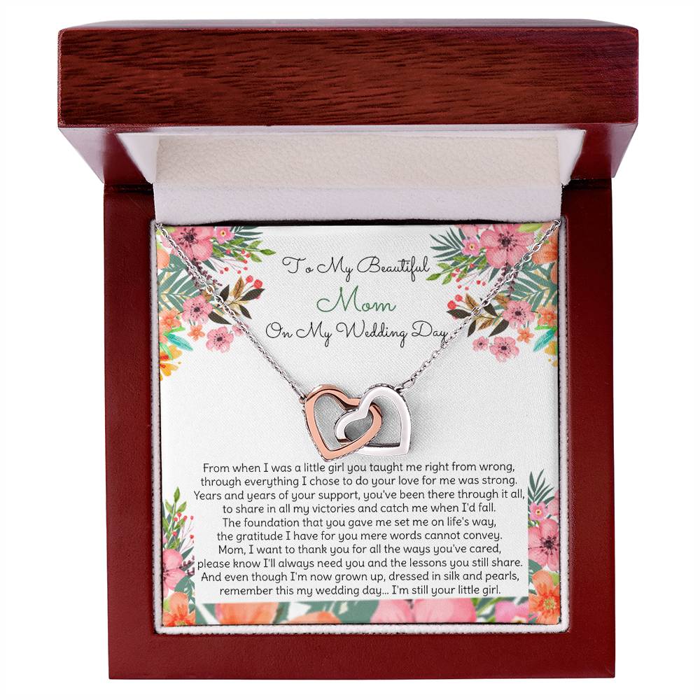 Mother Of The Bride Gift From Daughter Interlocking Hearts Necklace