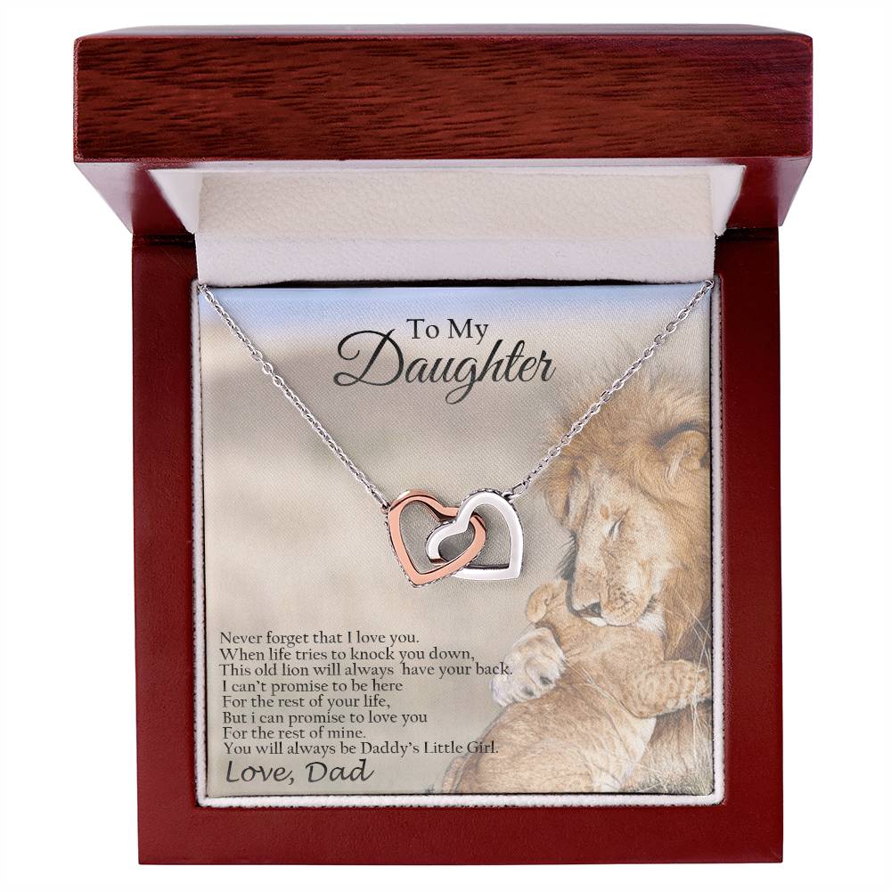 You Will Always Be Daddy'S Little Girl Interlocking Hearts Necklace