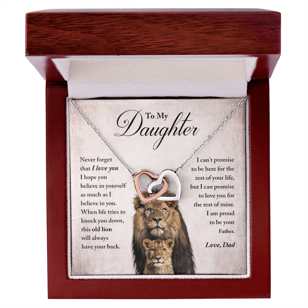 My Daughter - Proud Of You - Necklace Interlocking Hearts Necklace