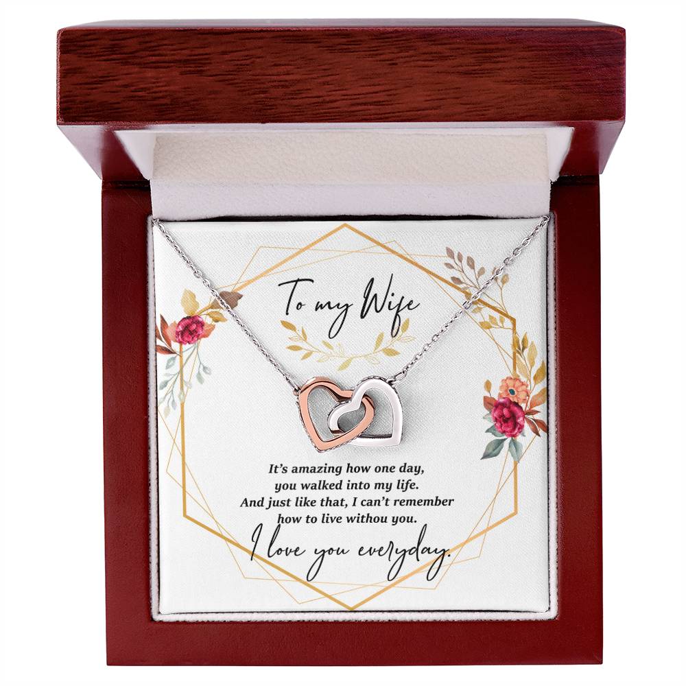 I Love You Everyday Interlocking Hearts Necklace