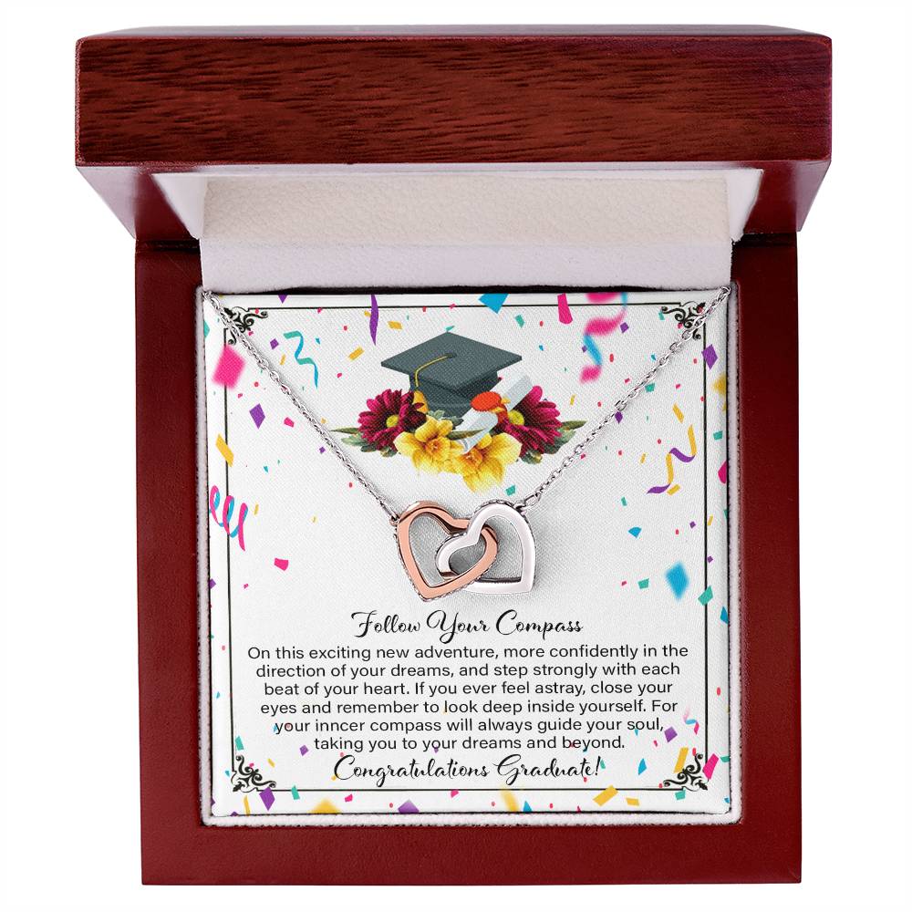 Graduation Gift For Daughter - Interlocking Heart Necklace Interlocking Hearts Necklace