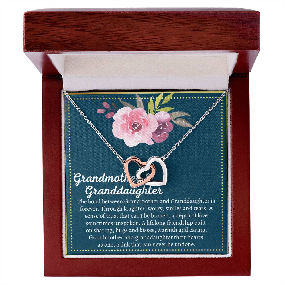 Granadmother & Grandaughter Interlocking Hearts Necklace