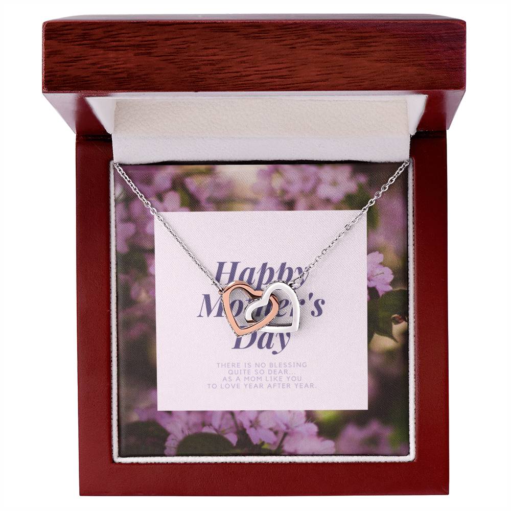 Interlocking Heart Necklace With A Message Card Interlocking Hearts Necklace