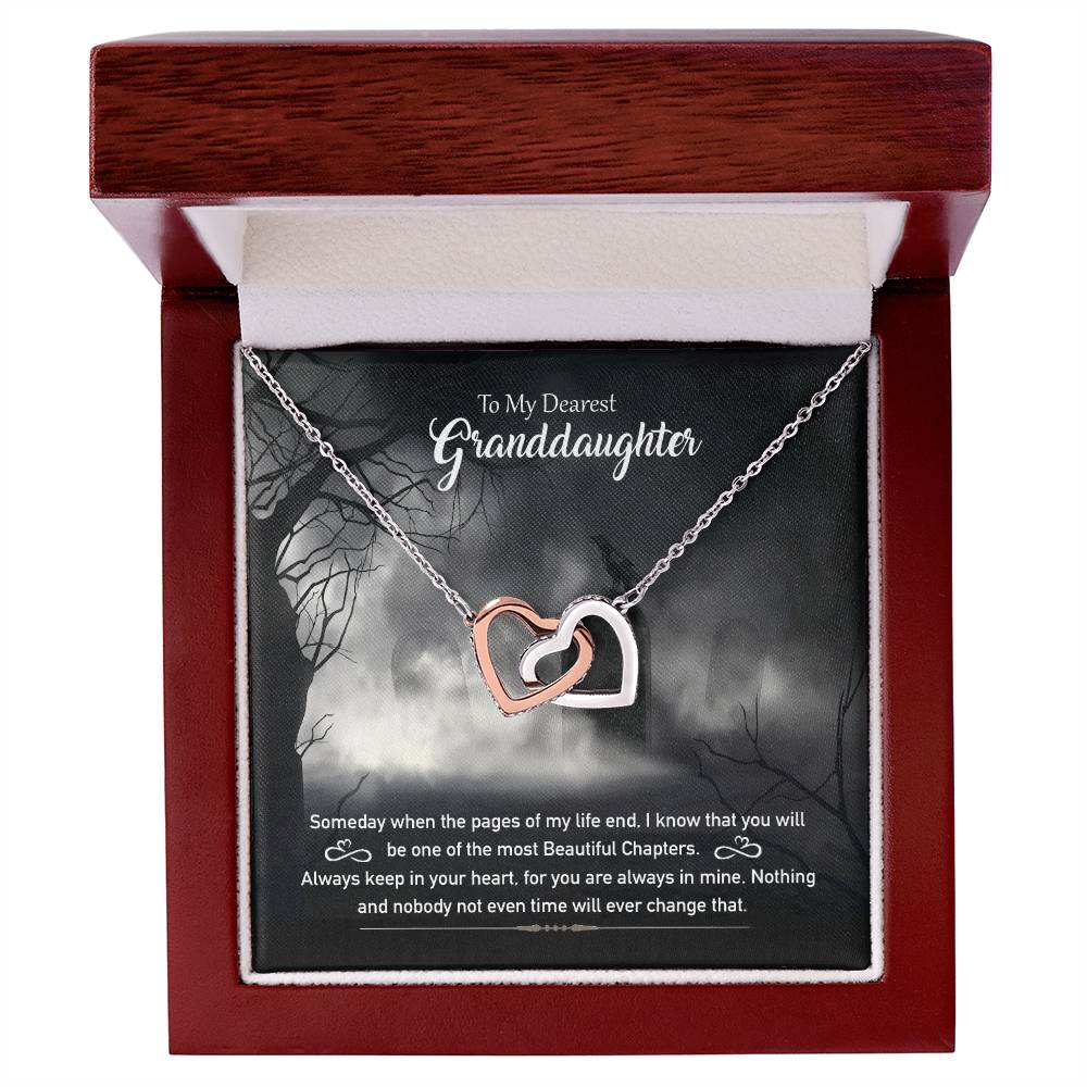 Necklace For Dearest Grand Daughter Interlocking Hearts Necklace