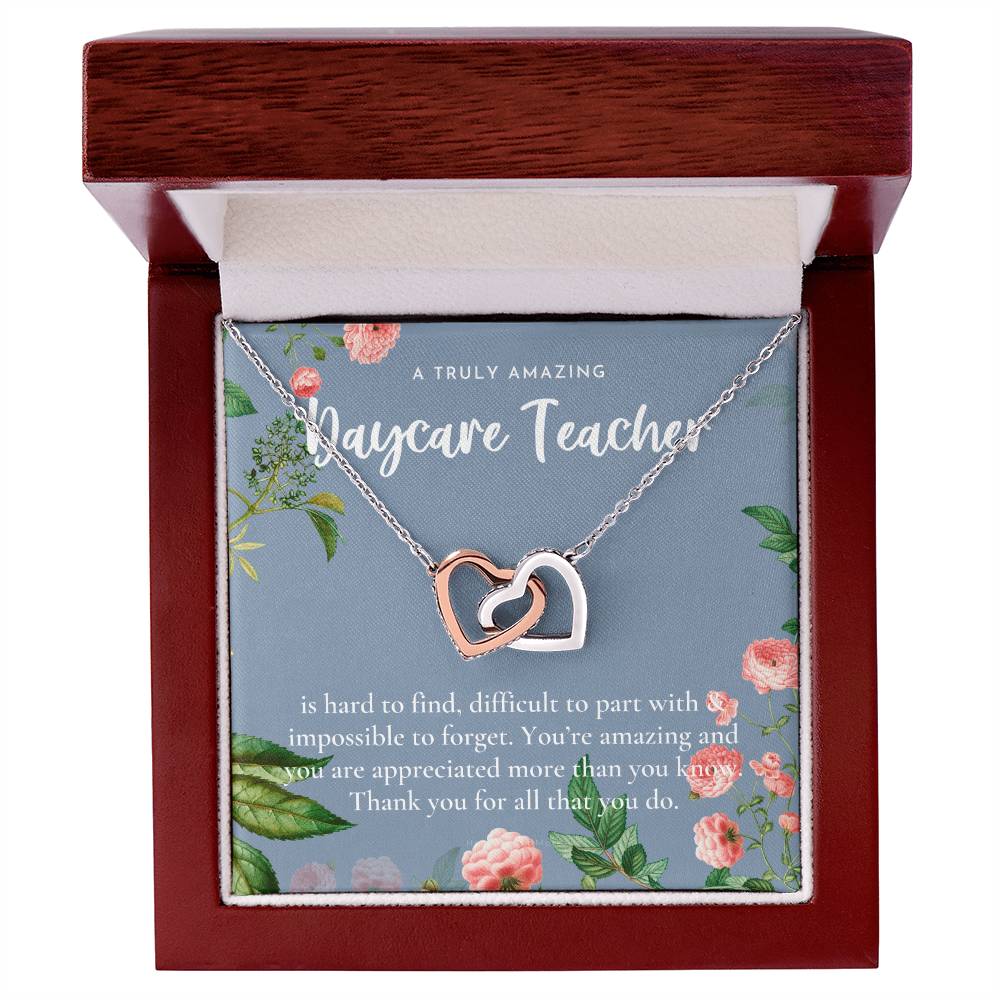 Daycare Teacher Gift For Daycare Provider Gifts Daycare Thank You Gifts Preschool Teacher Gift Thank You Gift Daycare Interlocking Hearts Necklace