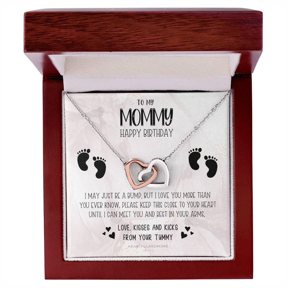 New Mom Birthday Pregnant Wife Birthday Gift Birthday Gift For Pregnant Wife Jewelry For Pregnant Wife Expecting Wife Birthday Interlocking Hearts Necklace