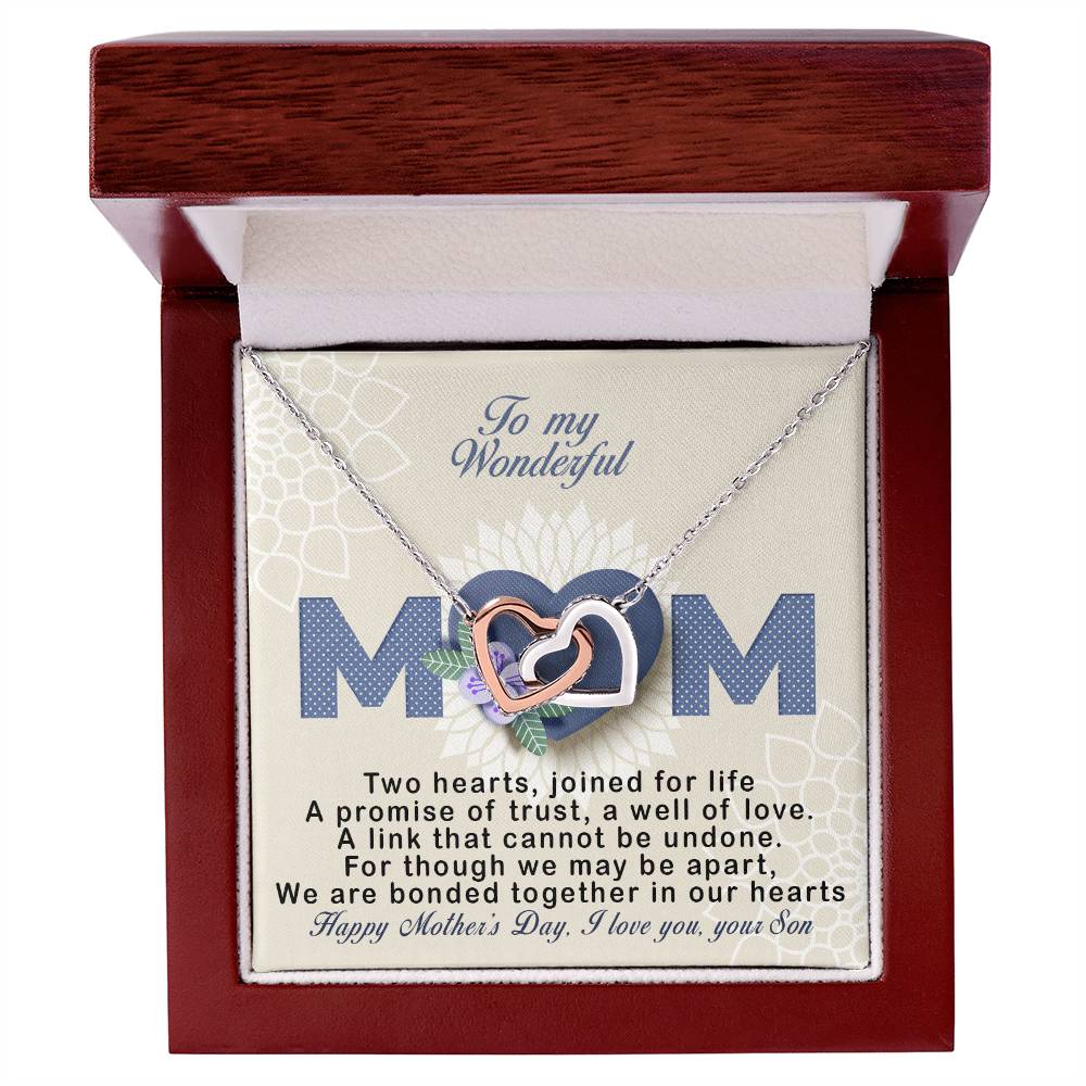 Sons ! Perfect Mother'S Day Gift - Unique Necklace Interlocking Hearts Necklace