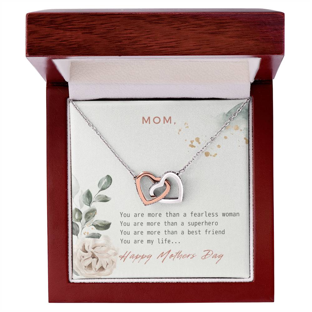 You Are My Life Mother'S Day Necklace Interlocking Hearts Necklace