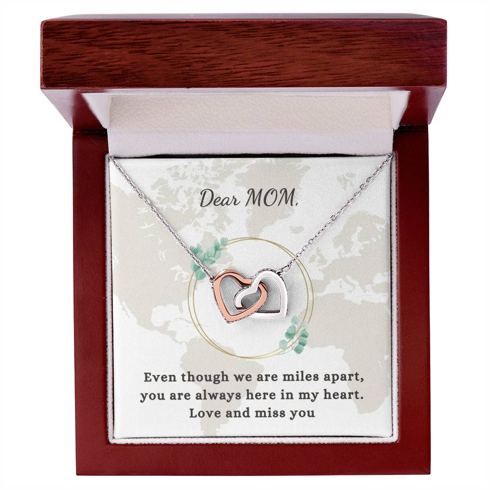 Gift For Long-Distance Mom - Interlocking Heart Necklace Interlocking Hearts Necklace