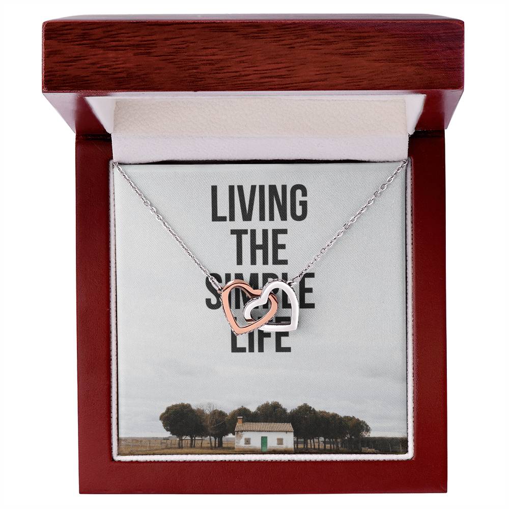 Let'S Live Together Interlocking Hearts Necklace