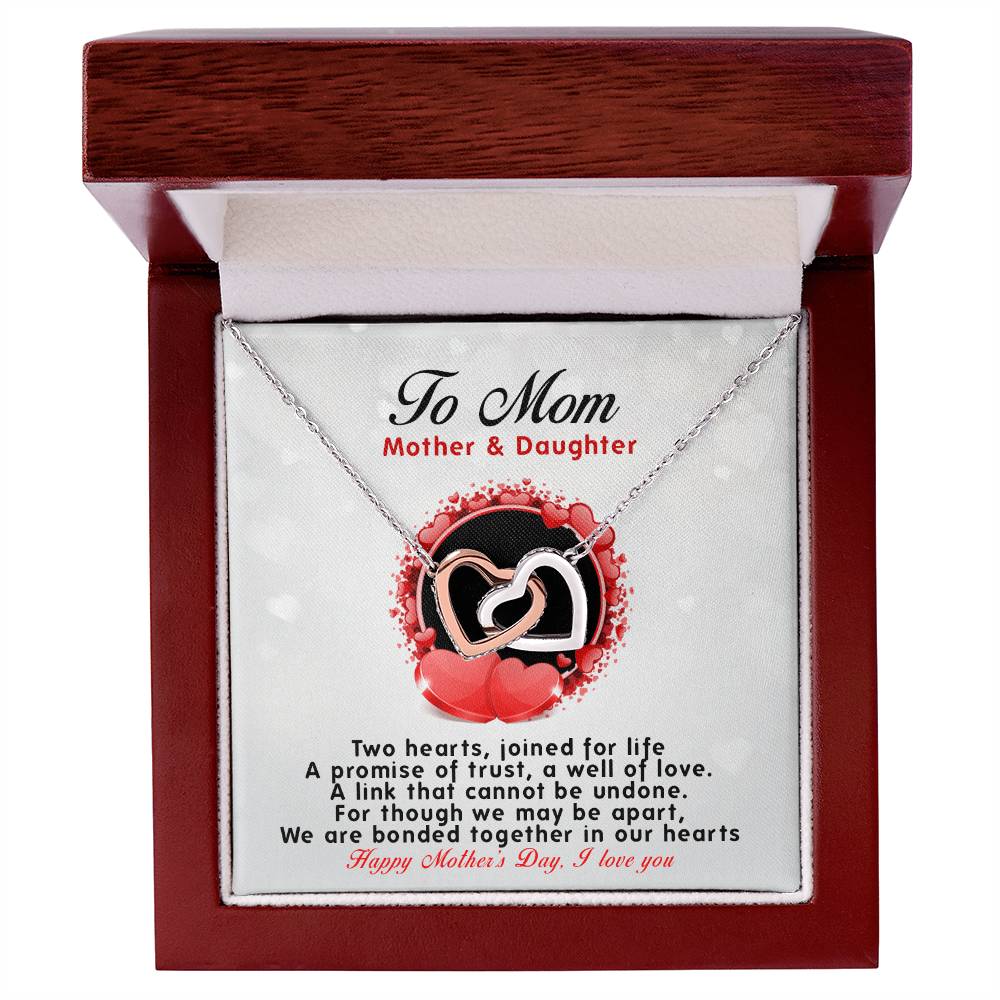 Daughters ! Perfect Mother'S Day Gift - Unique Necklace Interlocking Hearts Necklace