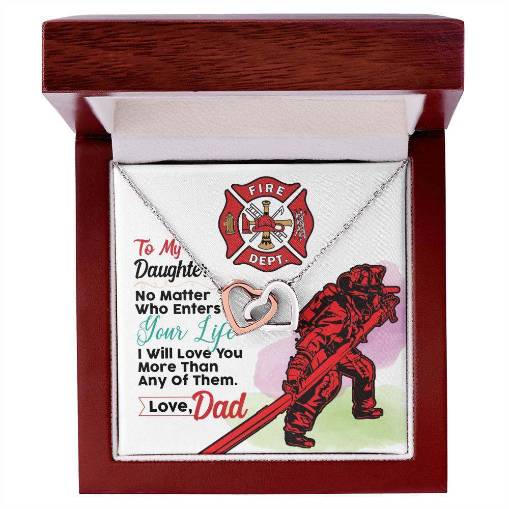 Firefighter'S Daughter - Interlocking Heart Necklace Interlocking Hearts Necklace
