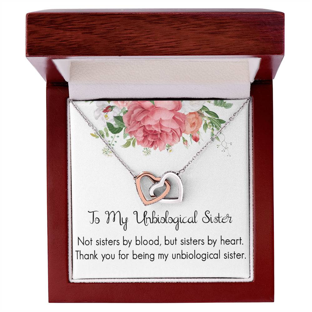 Unbiological Sister Interlocking Heart Necklace Interlocking Hearts Necklace