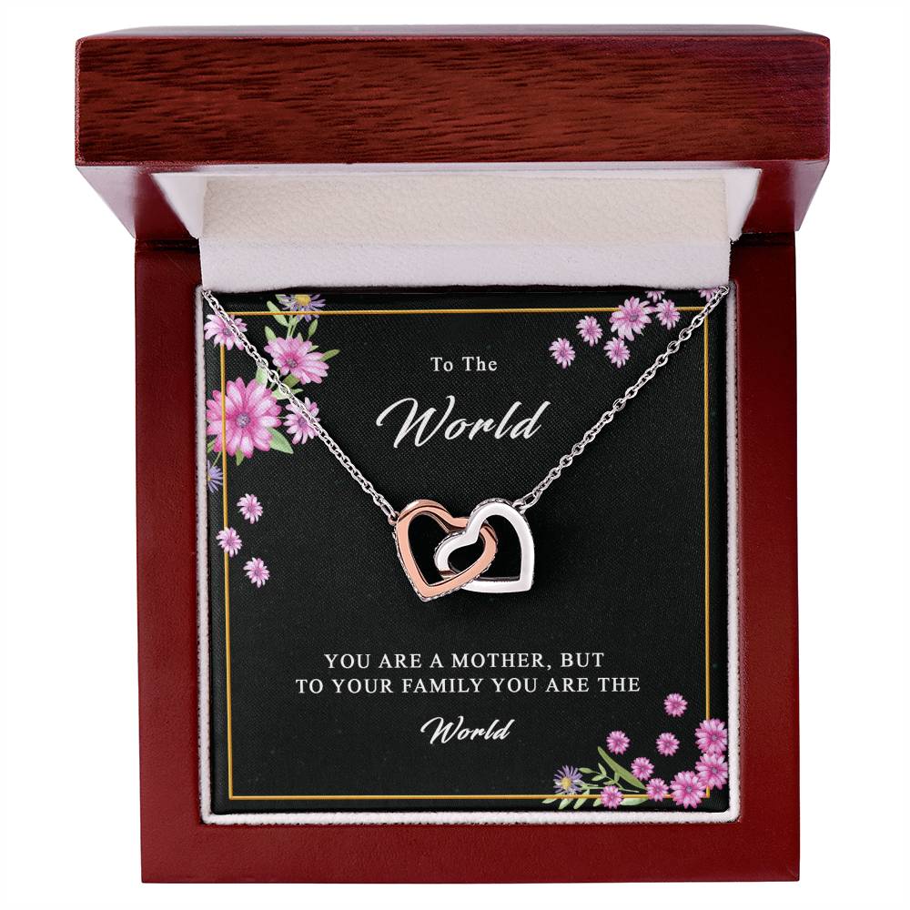 Gift For Mom- Mother'S Day Gift- Birth Day Gift Interlocking Hearts Necklace