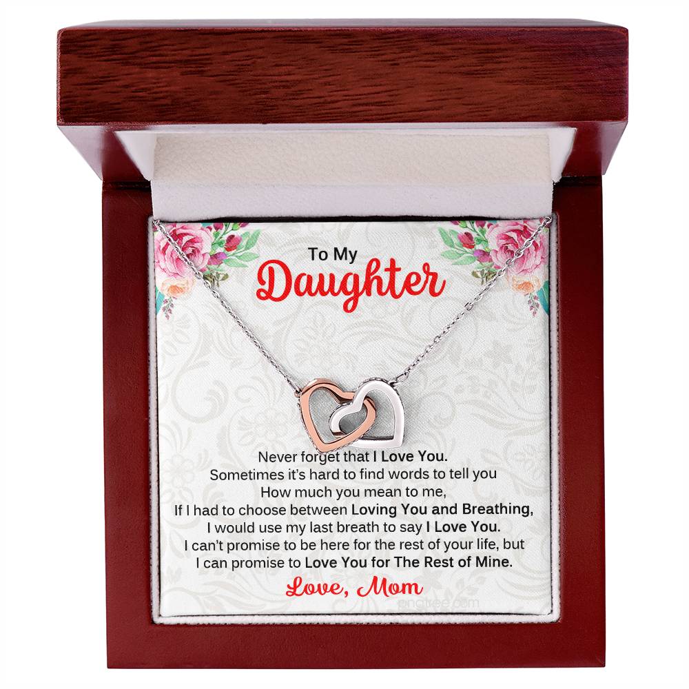 Perfect Gift For Daughter From Mom Interlocking Hearts Necklace