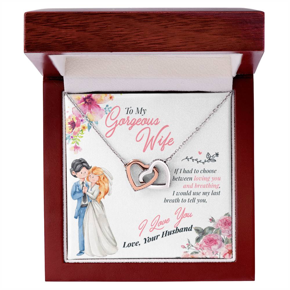 Gift For Wife - Interlocking Hearts Necklace