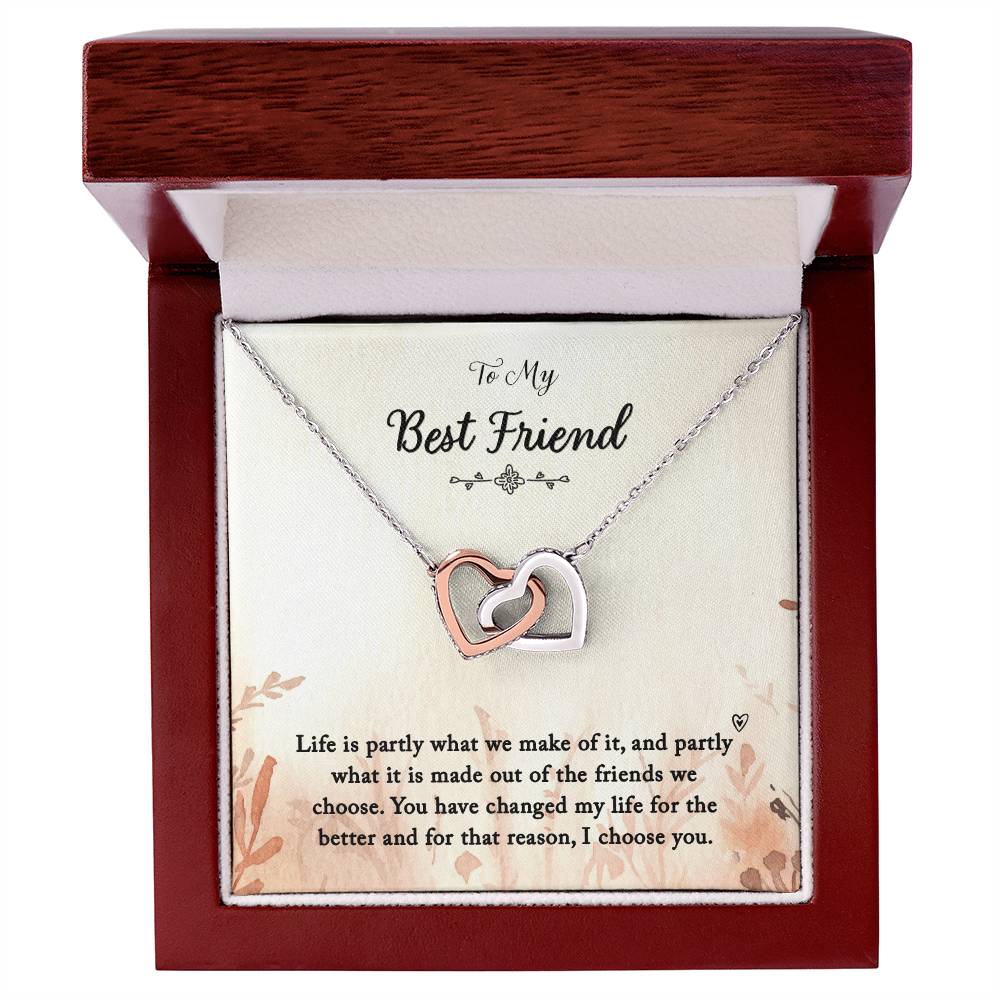 Interlocked Hearts Necklace For Best Friend Interlocking Hearts Necklace