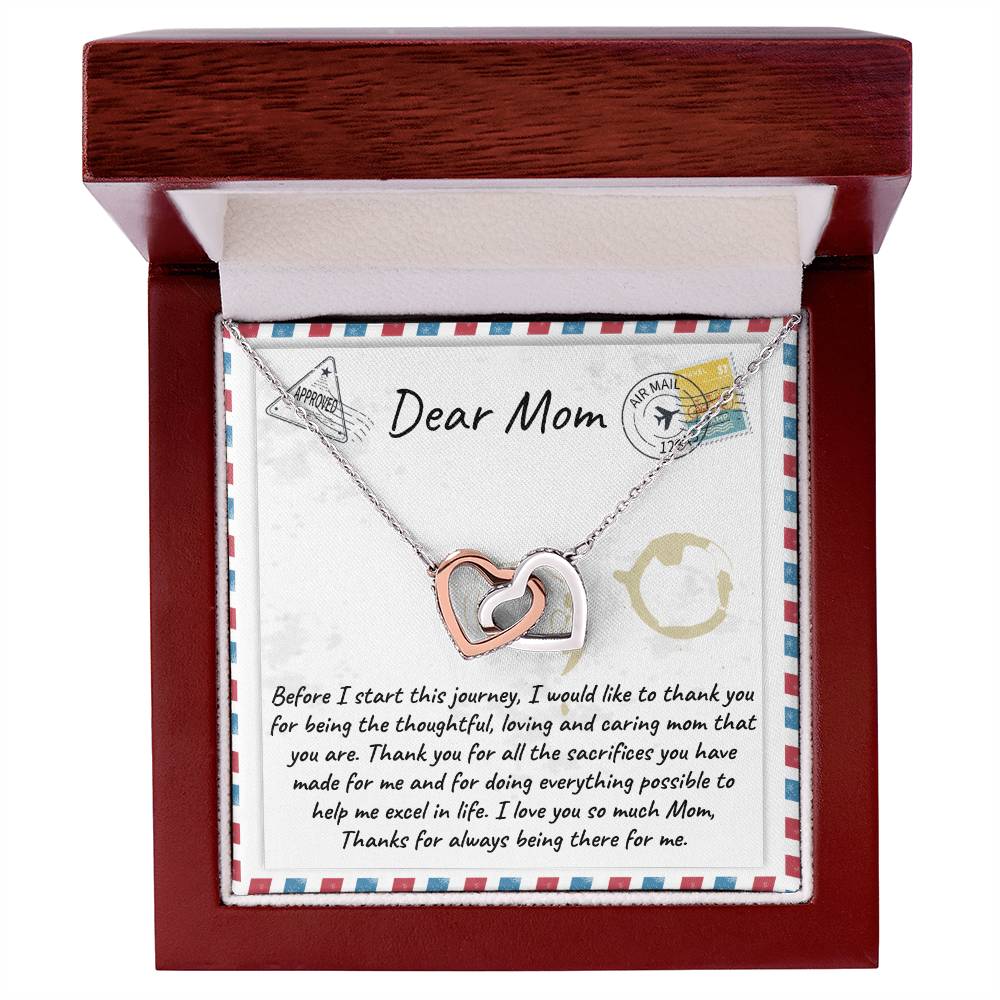 Necklace Gift For Mom From Children To Mom Christmas Gift For Mom'S Birthday Gift From Daughterson To Mom Thanksgiving Gift Ideas Interlocking Hearts Necklace