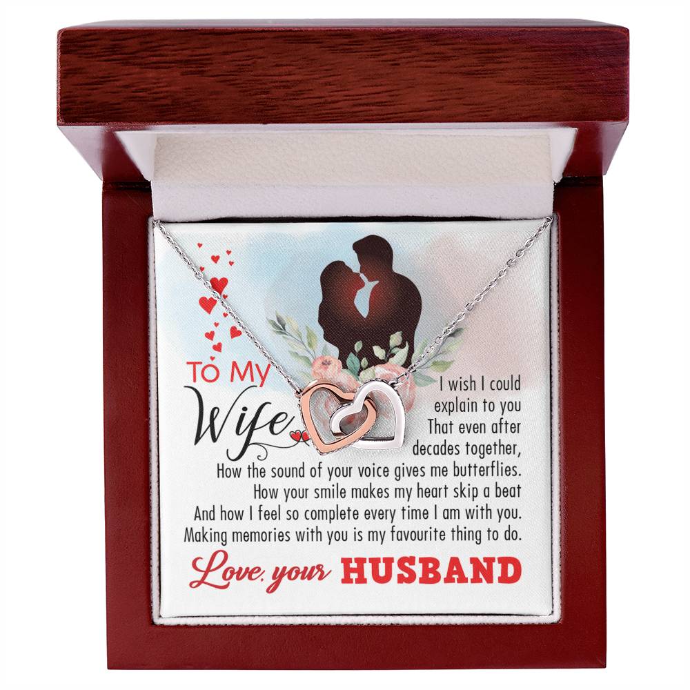 Gift For Wife - Interlocking Heart Necklace Interlocking Hearts Necklace