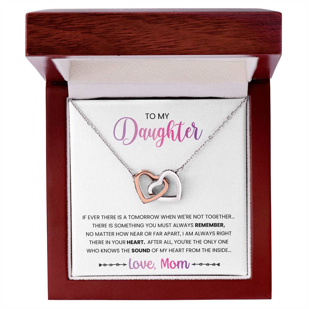 My Daughter - Sound Of My Heart Interlocking Hearts Necklace