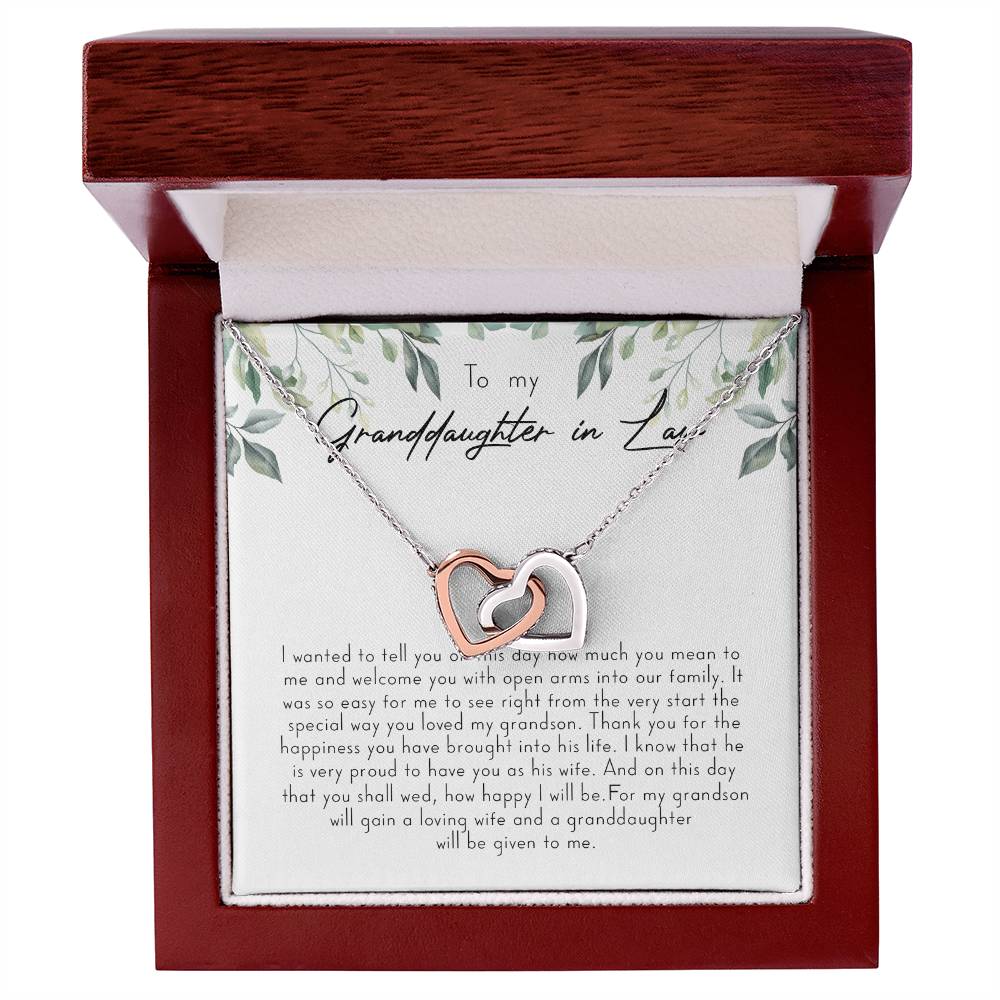 To My Granddaughter-In-Law Gift I Wanted To Tell You Interlocking Hearts Necklace