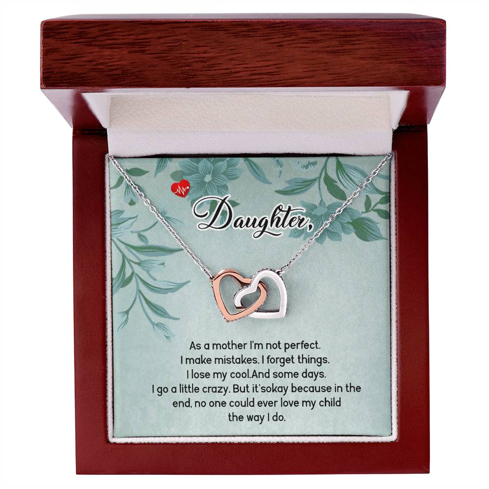 To My Daughter - Interlocking Hearts Necklace4