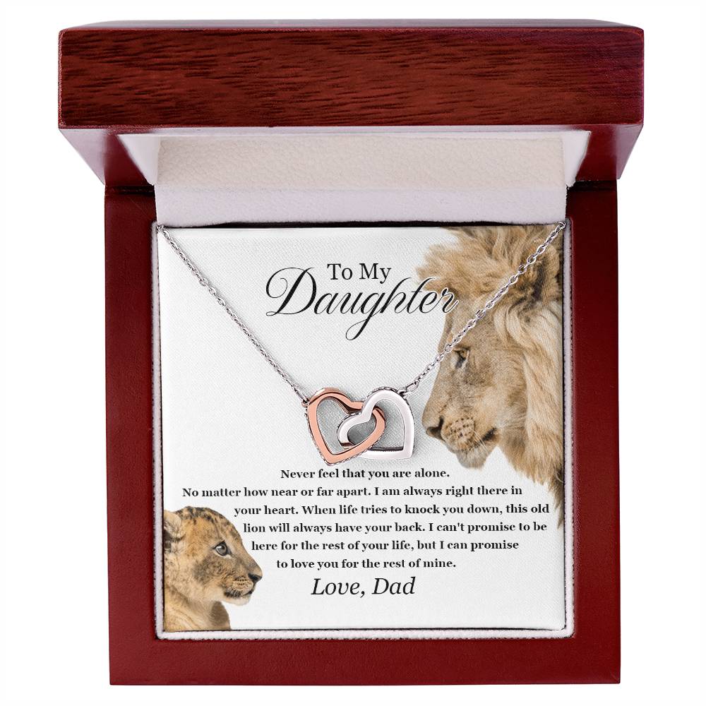 To My Daughter - Special Necklace - L01 Interlocking Hearts Necklace