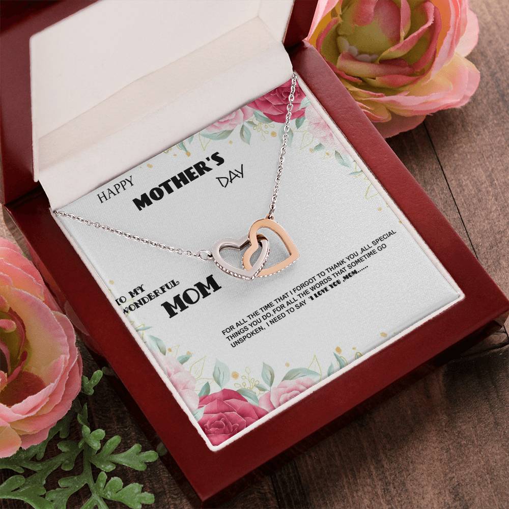 To My Mother Interlocking Hearts Necklace