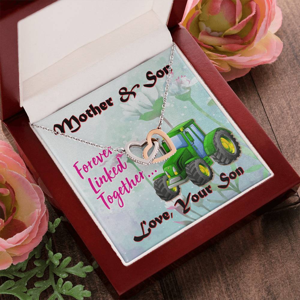 Gift For Mom- Interlocking Heart Necklace Interlocking Hearts Necklace