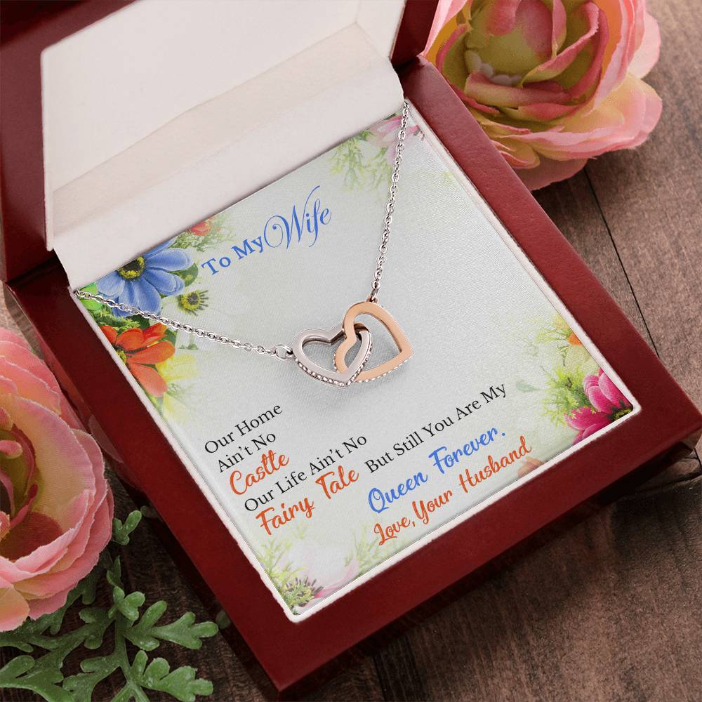 Husband To Wife Necklace Interlocking Hearts Necklace