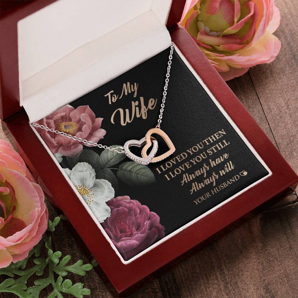 Perfect Valentine'S-Day Gift For Your Wife! Interlocking Hearts Necklace