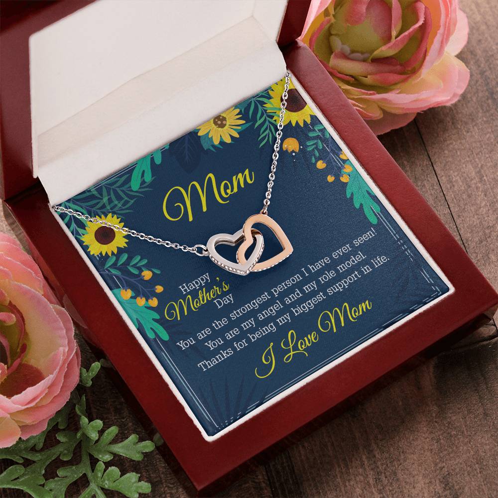 Happy Mother'S Day Interlocking Hearts Necklace