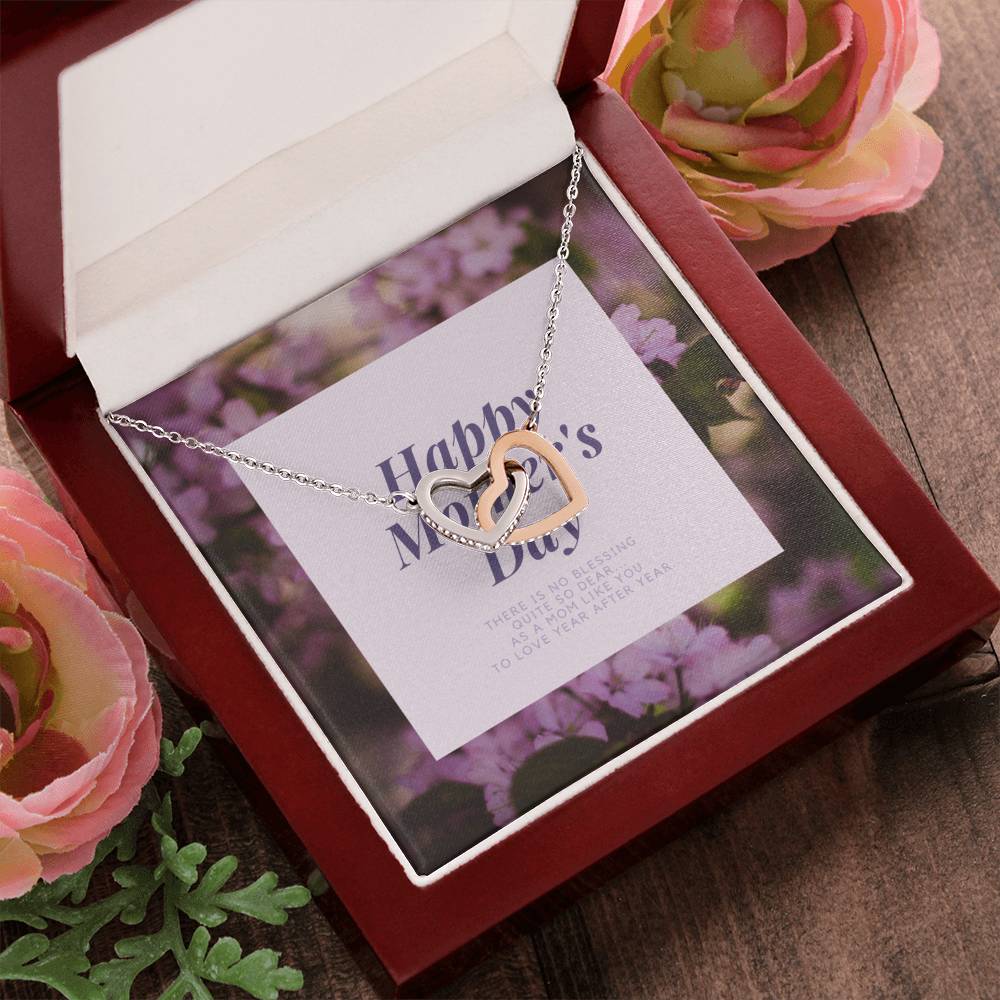 Interlocking Heart Necklace With A Message Card Interlocking Hearts Necklace