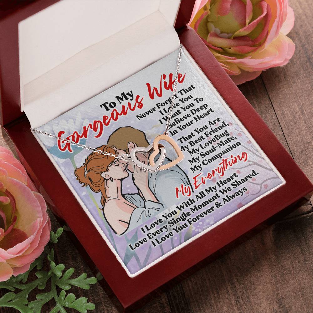 Gift For Wife - Interlocking Heart Necklace Interlocking Hearts Necklace