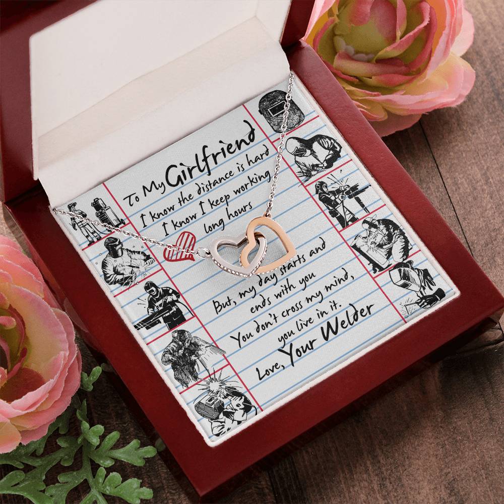 Welder'S Girlfriend - Interlocking Heart Necklace Interlocking Hearts Necklace