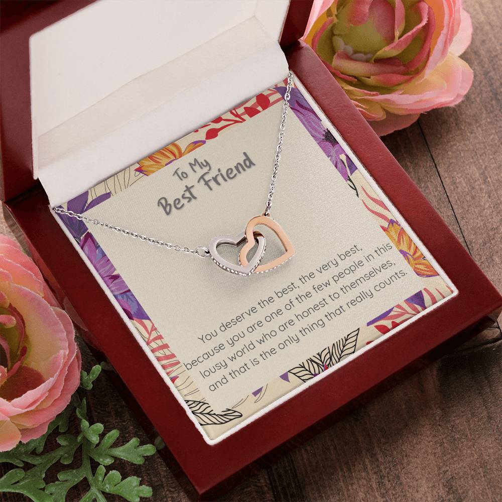 Best Friend Frida Kahlo Quote Inspirational Cz Necklace Interlocking Hearts Necklace