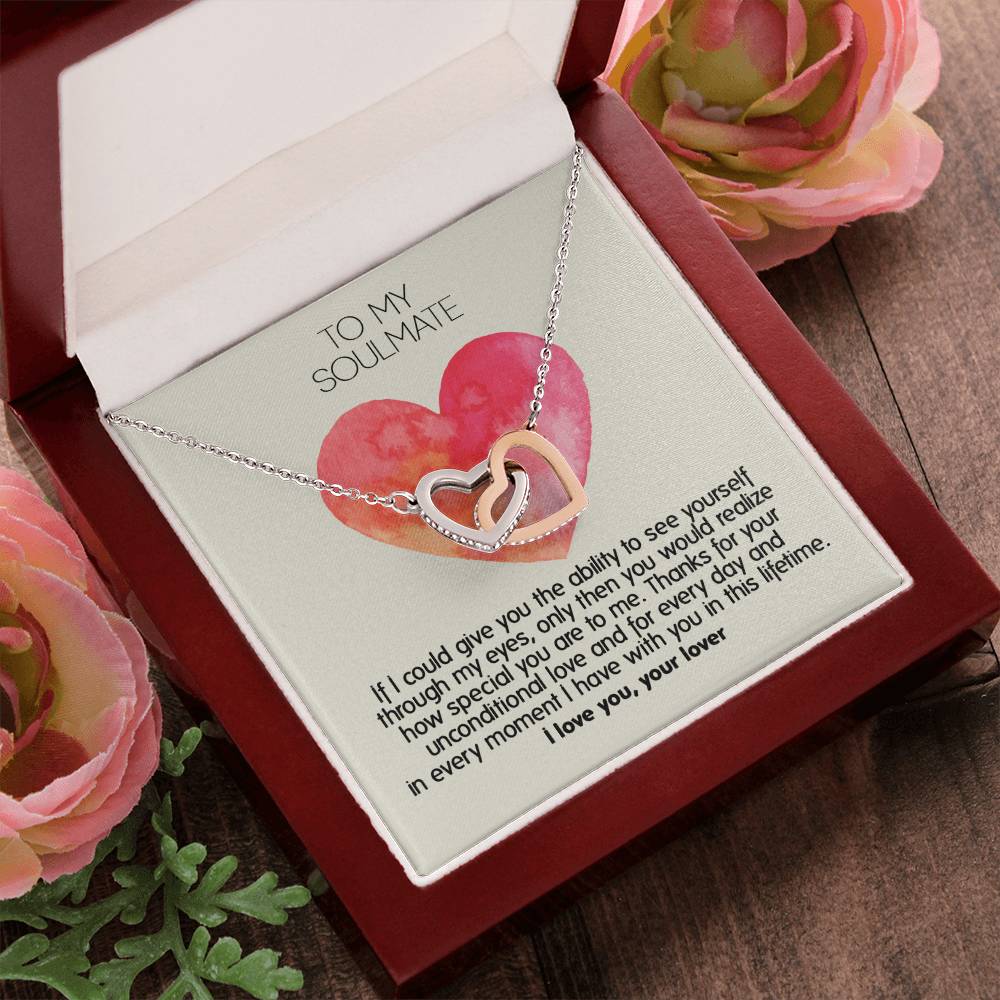 Unique Necklace For Your Soulmate - Give The Gift Of Love Interlocking Hearts Necklace